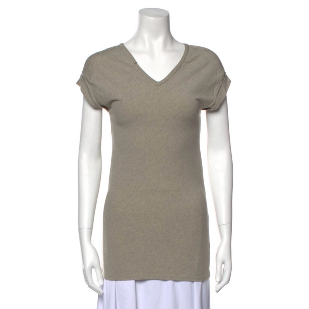 BRUNELLO CUCINELLI V-Neck Short Sleeve Women's T-Shirt - Size M